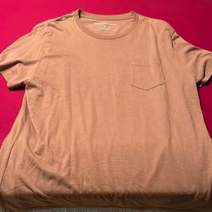 Aeropostale Mens XL Brown Pocket Tee